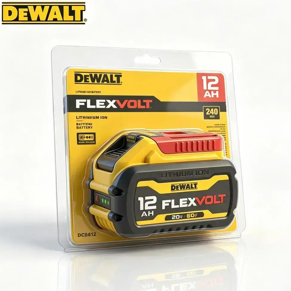 Original DEWALT MAX Flexvolt 12.0ah 20/60V DCB612 Lithium-Ion Battery Cordless Drill Battery DEWALT flexvolt 60V Battery Durable High-Capacity Lithium-ion Battery for Power Tools Li-ion Batteries for Heavy Duty work