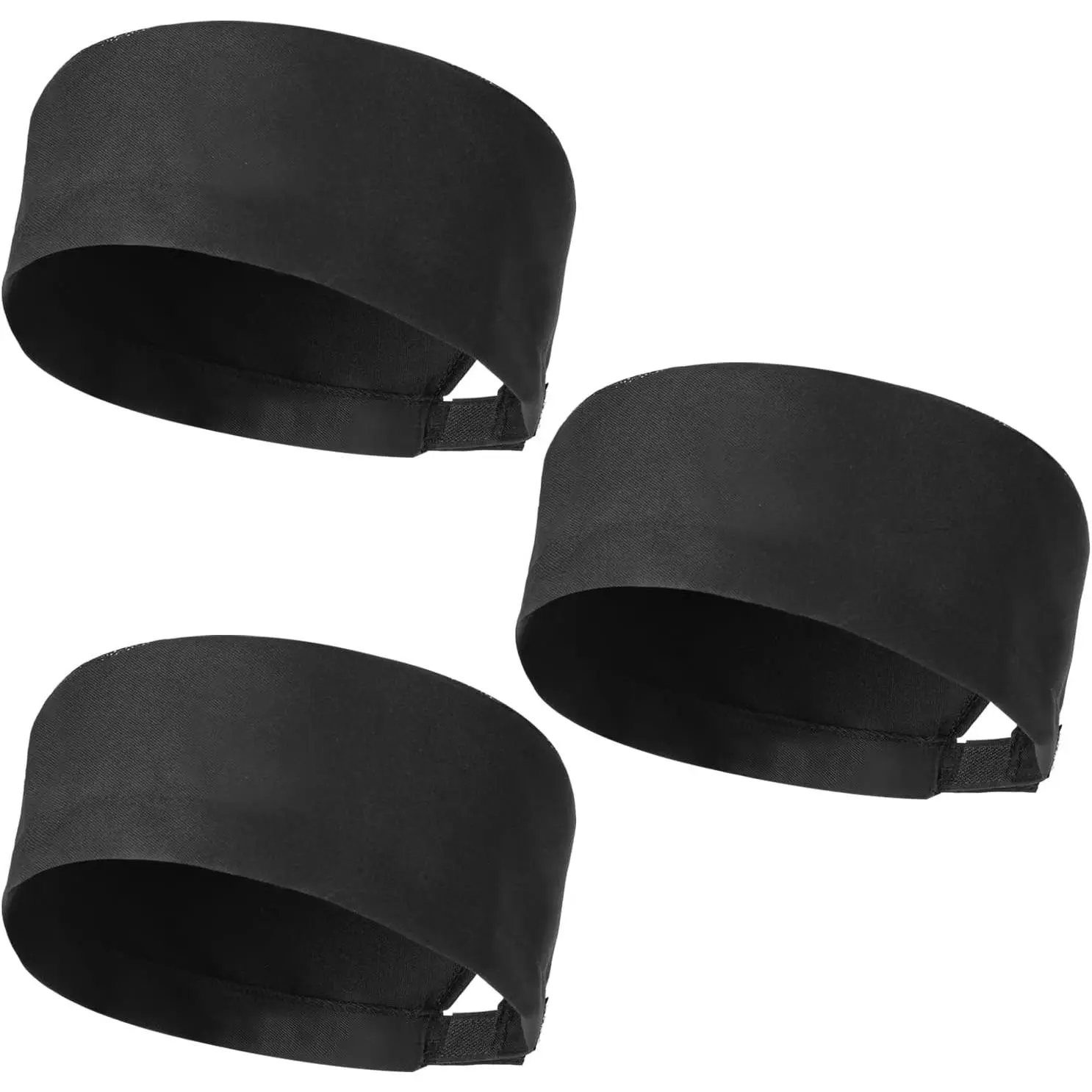 3Pcs Unisex Chef Hats, Chef Beanie Chef Caps  Men, Adjustable Kitchen Cooking Caps with Breathable Mesh Top, Black Sushi Beanie  Adult