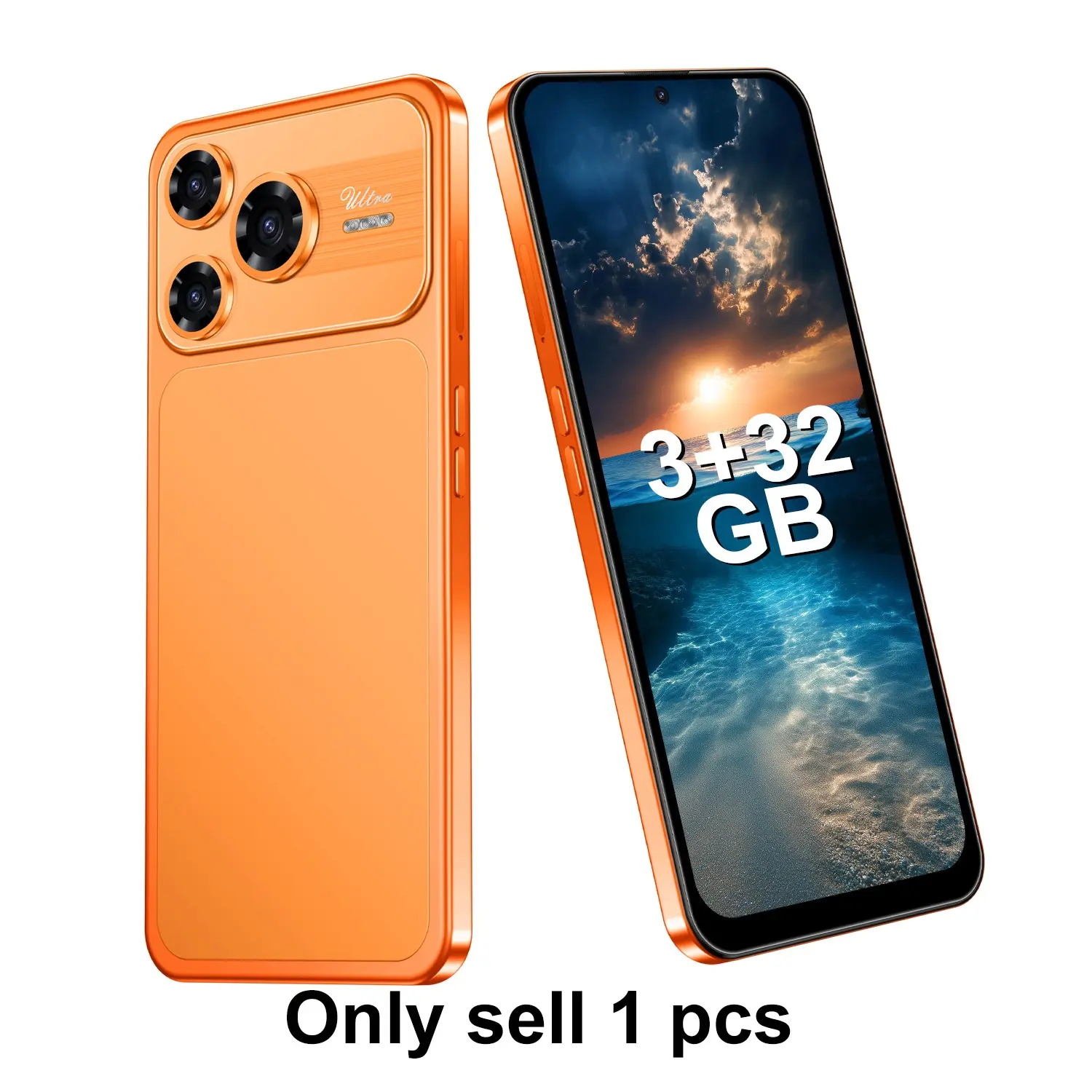 18 Pro Max-3GB+32GB Memory Smartphone 6.56-inch Large Screen Global 4G Network Face Unlock Android 10.0 4 Core with One Click Camera Dual SIM Dual Standby Smartphone Suitable for Business