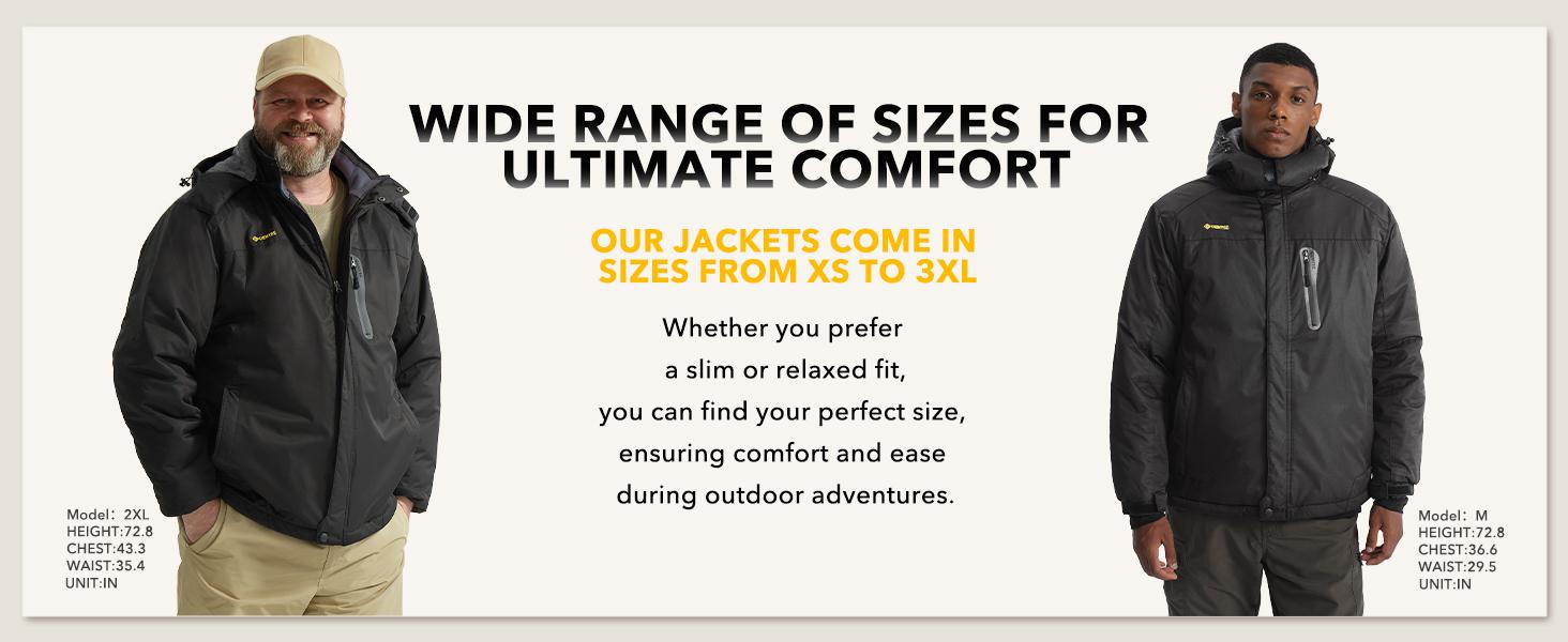 GEMYSE Men's Mountain Waterproof Ski Snow Jacket Winter Windproof Rain Jacket extreme cold weather jacket