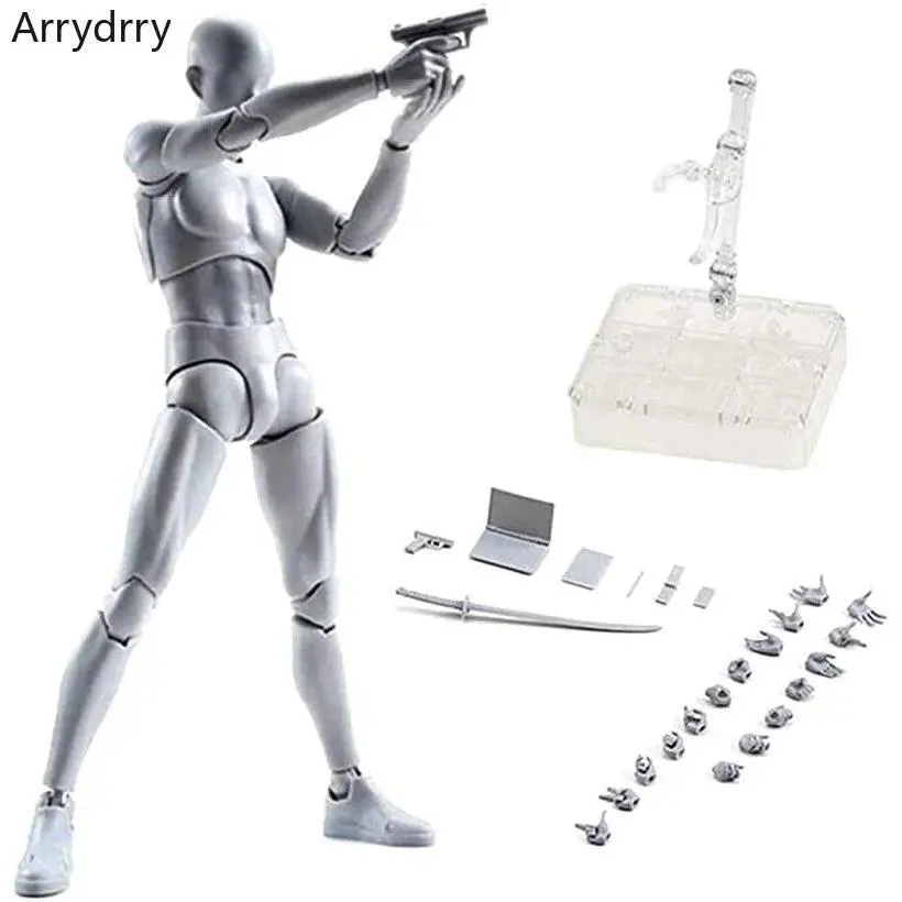 Body Kun Figure Body Chan Drawing Toy Doll Male Female DX Set PVC Movable Action Figure Model For SHF Artist Art Model Figure