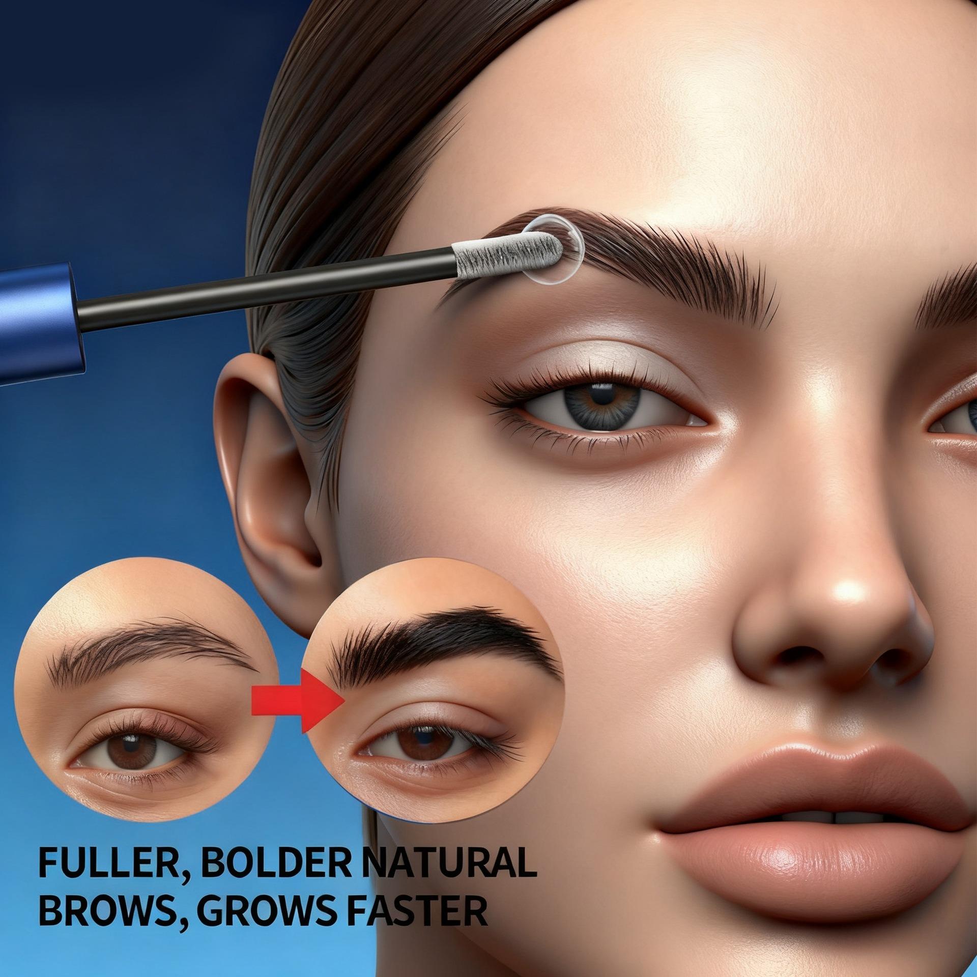 Ultimate Eyebrow Growth Serum – Faster Thicker Fuller Brows Natural Formula for Perfect Bold Brows Hydrate Moisture Collagen Peptide Ampoule Essence