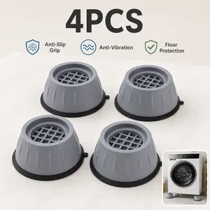 🧺 4PCS Washing Machine Foot Pads, Anti-Vibration Shock Absorbing Mats, Anti-Slip Rubber Feet for Washer, Dryer, Refrigerator & Floor Protection✨