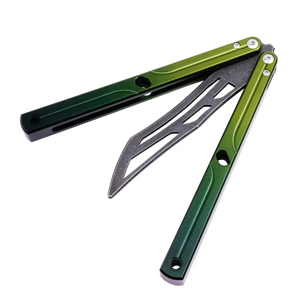 Gradient Color Balisong, Aluminum Butterfly Trainer Set, Perfect Gift for Friends, Durable Design, Ideal for Training Sessions