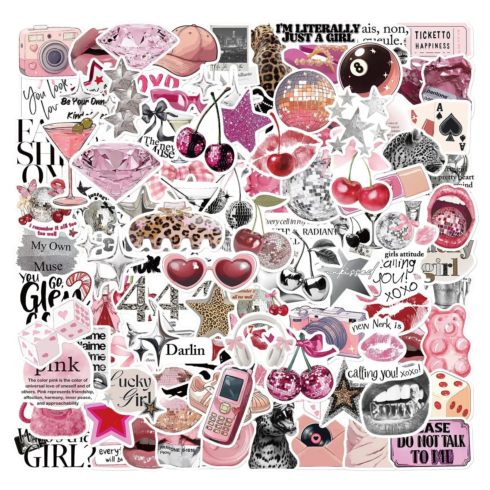100 Sheets Y2K Graffiti Stickers, Waterproof DIY Craft Supplies, Decorate Guitars & Notebooks, Perfect for Creative Projects, Aesthetic Stickers
