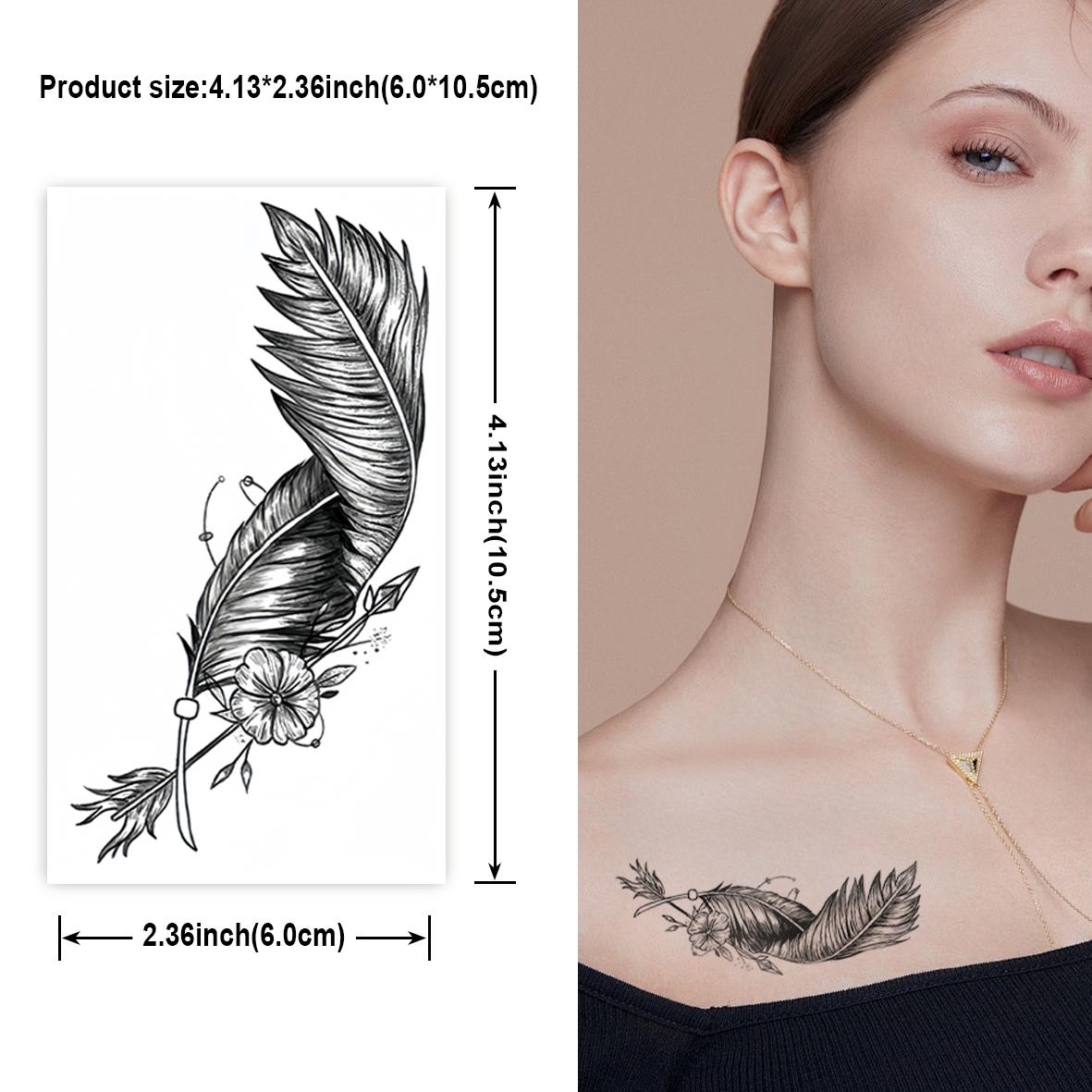 Semi-permanent Tattoo Sticker, 60 Sheets Durable Designs for Body Art, Easy To Apply and Remove, Waterproof Temporary Tattoos, Fake Tattoos