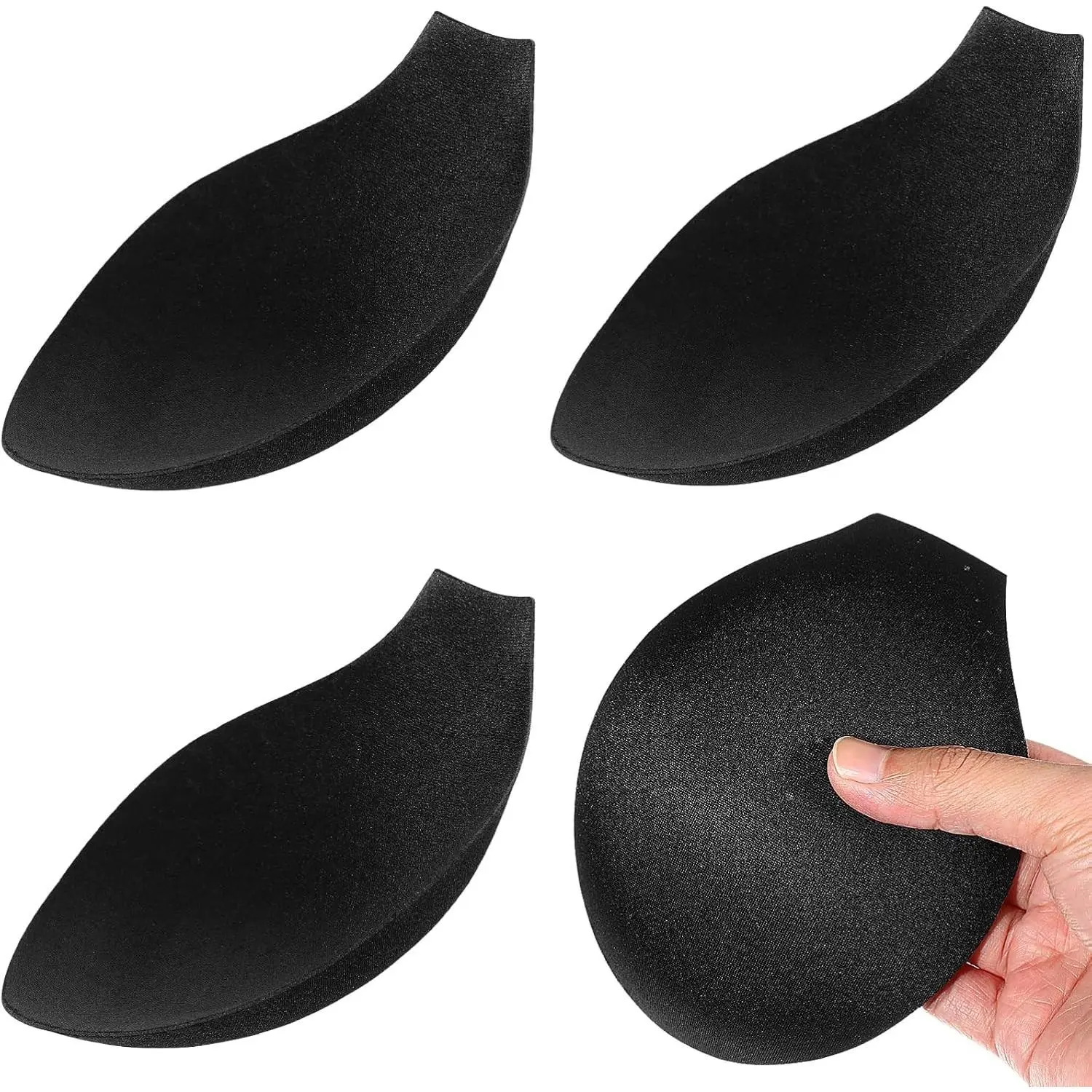 4Pcs Men Bulge Mens Padded Underwear Cup Sponge Pad Swimwear Padded Pump Package Removable Pad for Swimwear Brief Shorts Underwear Black Shorts Cups