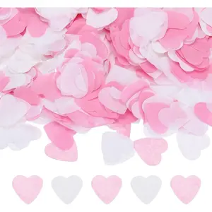 30g Heart Shaped Confetti, Dual Tone, Colorful Paper Scraps, Ideal for Weddings, Crafts, Valentine's Day Decorations