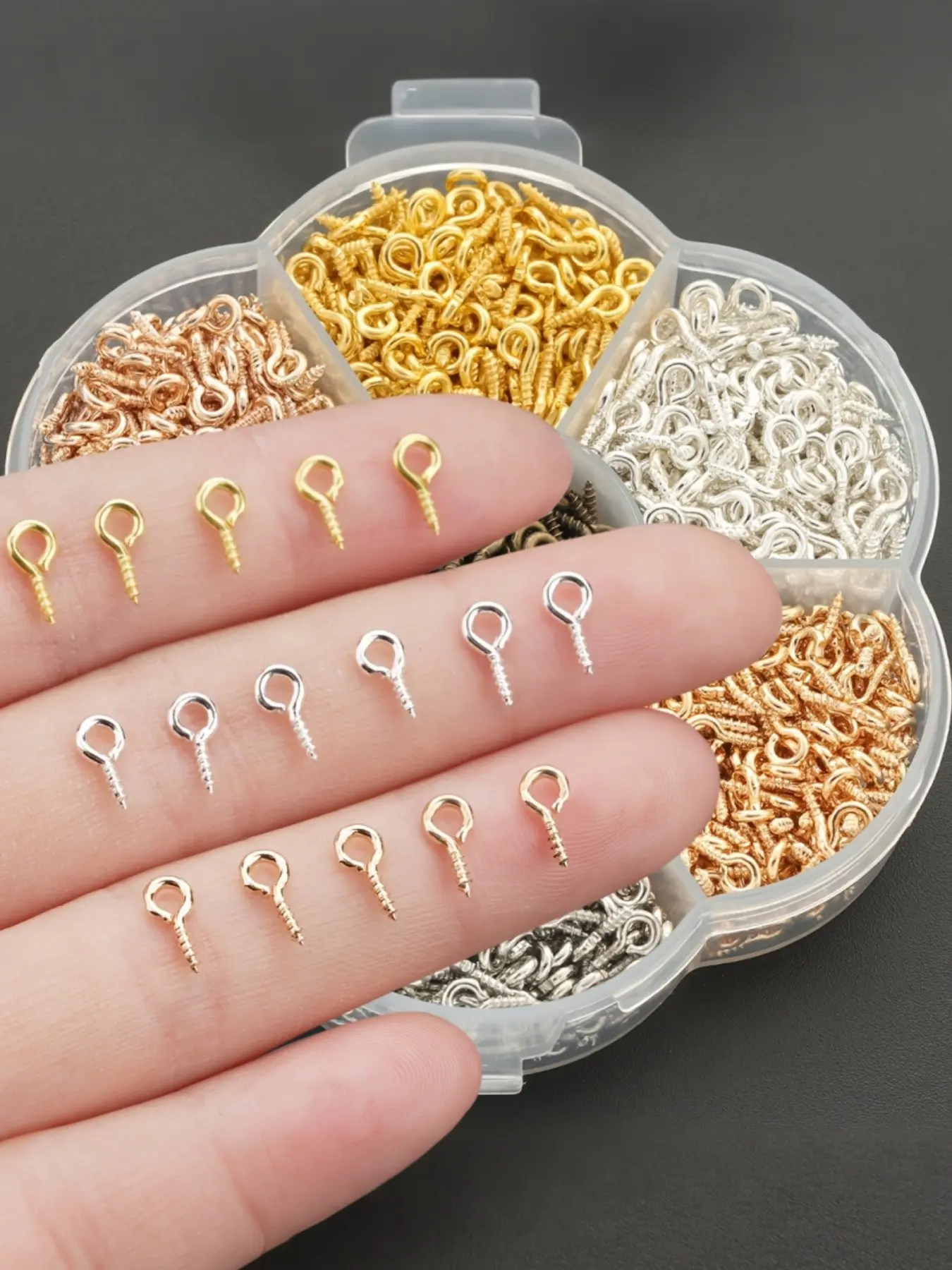 350pcs Multi-Color Eyelet Screws, DIY Jewelry Making Accessories, Craft Supplies, Bead Connectors, Pendant Charms, Keychains