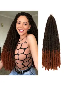 8-strand bow crochet hair extensions - 22 inch pre-braided fluffy curly hair extensions wig, easy to install, long-lasting natural look - suitable for women's daily wear, parties, and festivals (Halloween, Christmas)