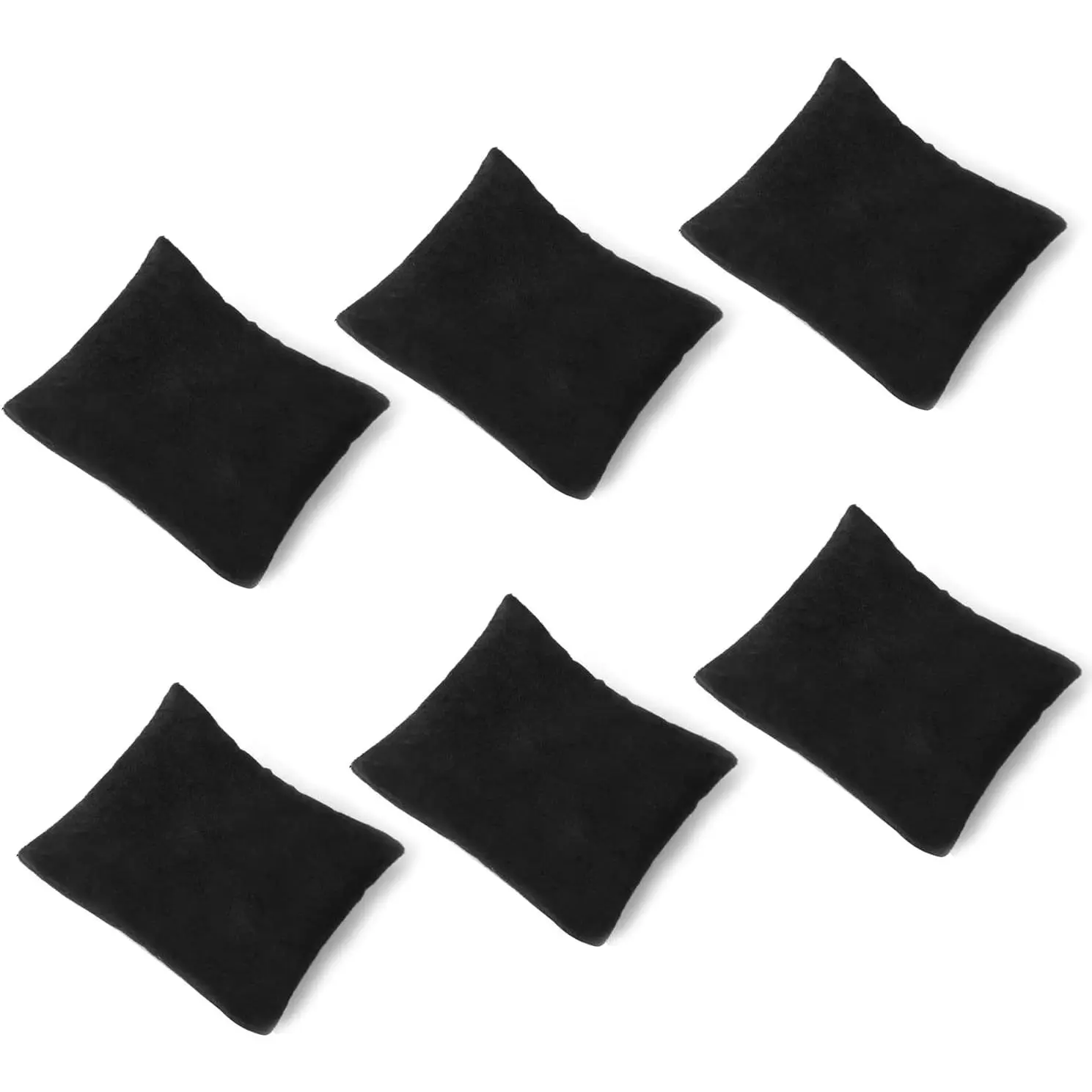 6pc-Velvet Small Bracelet/Watch Pillow Jewelry Displays (Black)
