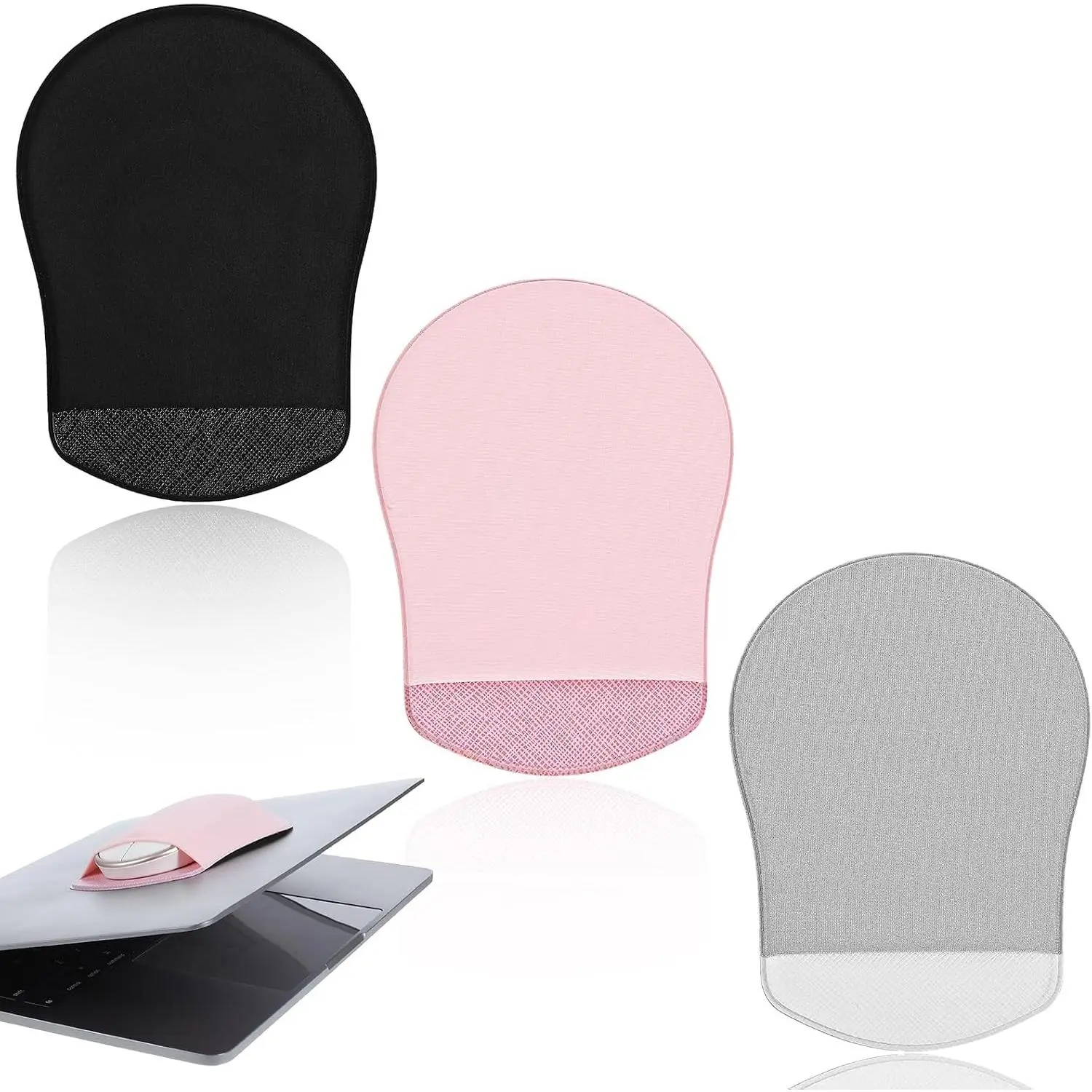 3Colors Wireless Mouse Holder for Laptop, Stick On Mouse Pouch, Universal Mouse Pocket, Reusable Self-Adhesive, Hard Drive Sleeve, USB Cable Storage