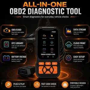 Professional Car Obd2 Scanner Tool, Enhanced Auto Code Reading and Clearing, 35901 Dtc Cloud Data Printer, Full Obdii/eobd Diagnosis for Post-2003 Models