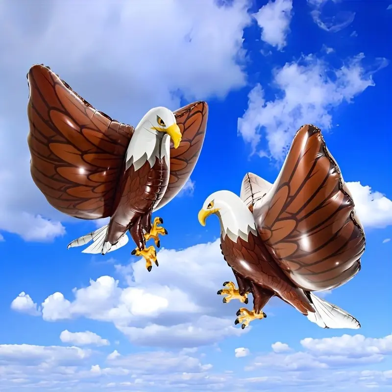 2-Pack Inflatable Eagle Balloons, Aluminum Foil Animal Balloons, Perfect for Birthday Parties, Theme Parties, Holiday Celebrations