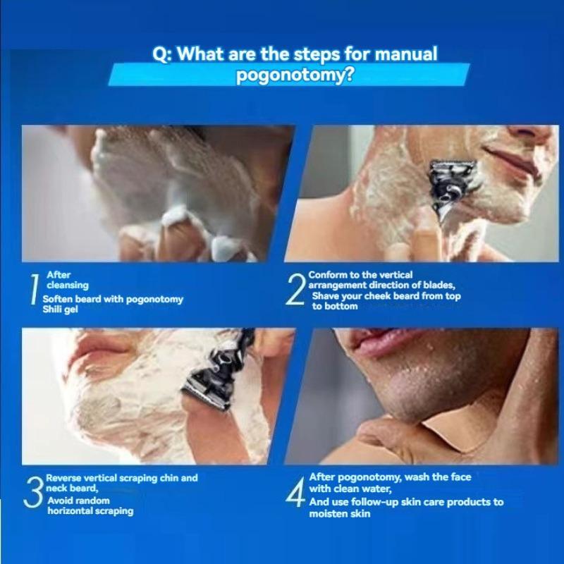 Men's Manual Shaving Razor Set with 2 Handles & 30/60 Replacement Blades, Razors Set, Precision Stainless Steel Blades, Advanced Shaving System