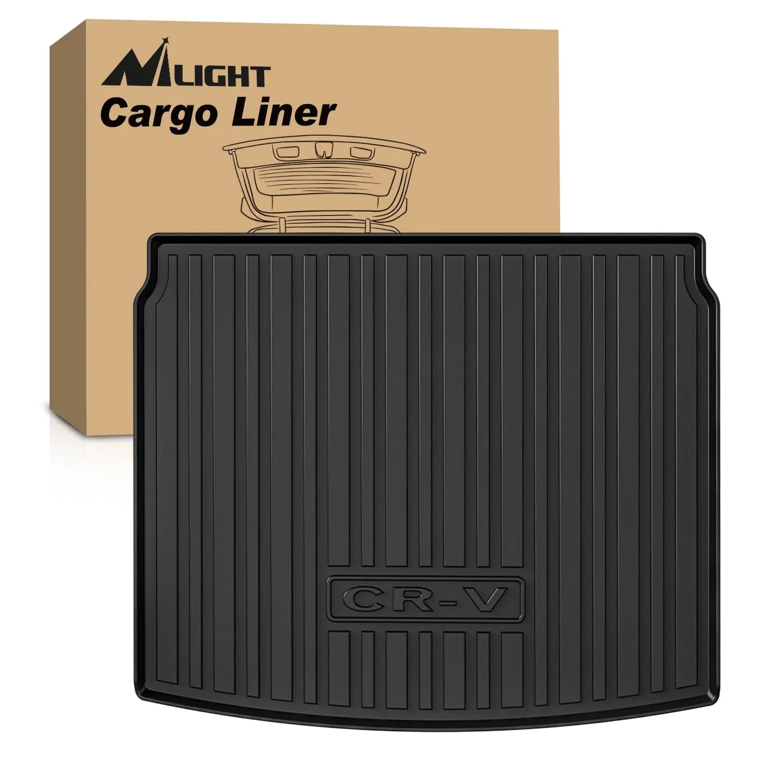 Nilight Custom Fit Car Trunk Mat for 2023-2025 Honda CR-V, Car Mats Accessories Auto Accessories with Waterproof Raised Edge Rim, Channels, Hose-Clean Fast, Not Compatible with Hybrid Models, Lifetime Service Included