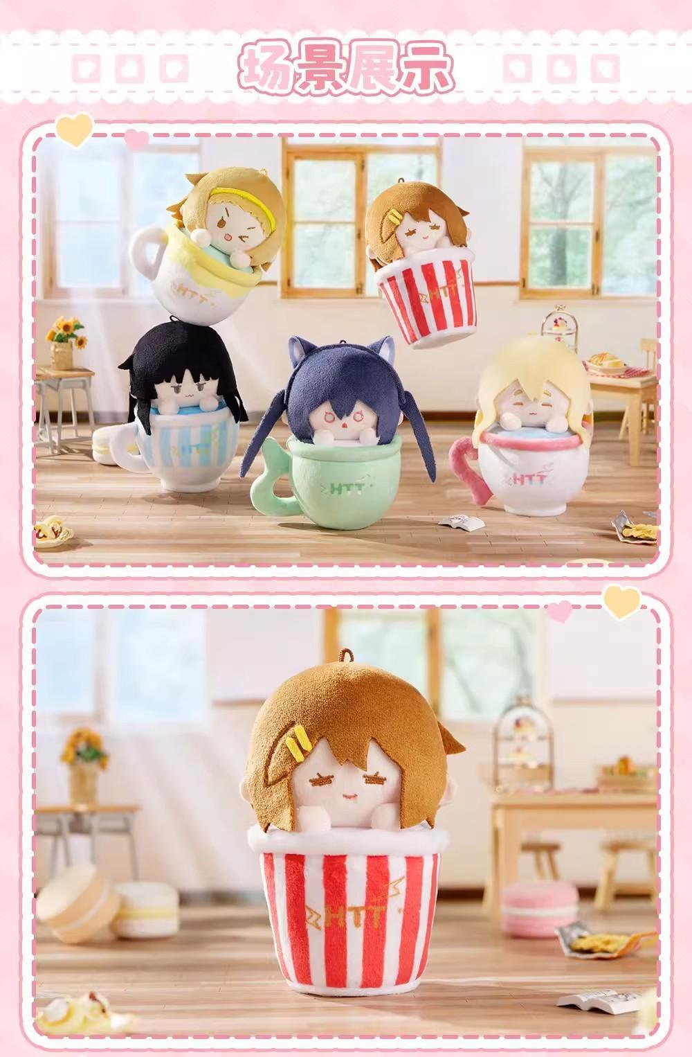 New Genuine K On Teacup Stuffed Plush Doll K On Keychains Keyring Fluffy Tea Party Time Series Plush Figure Ornament Gift Toy