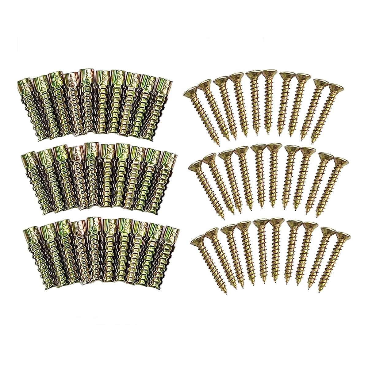 200PCS Self-Drilling Wall Anchor Kit 2026 Upgraded Gecko-Style Multi-Tooth Anchors 100LBS Load for Concrete Wood Hollow Walls Repair