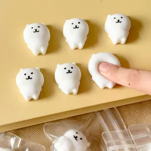 Cute Little White Bear Pinch Toy, Squeeze Toy, Stress Relief Toy, Birthday Gift, Halloween Gift, Christmas Gift, Classroom Reward Gift