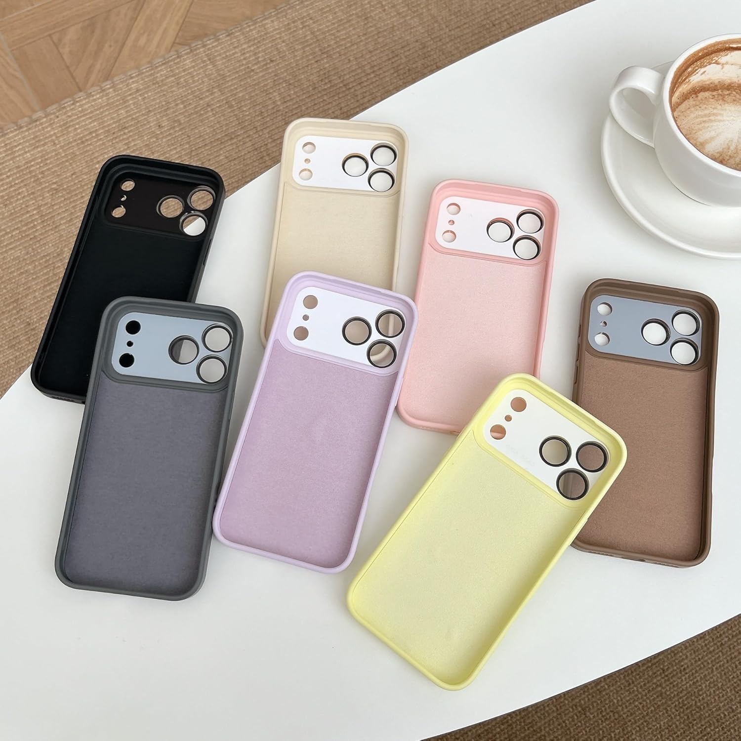 Phone case for iphone 17 16 15 14 13 12 11 pro max plus ,Frosted Solid Color Shockproof Camera Lens Protection Phone Bumper Cover phone Cases for iPhone17 pro max