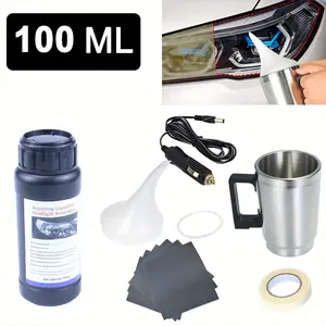 Car Headlight Lens Repair Kit with 100/200/500ml Restoration Liquid, Headlight Polishing Agent Set for Fixing Cracks, Yellowing & Foggy Headlights, Polishing Restoration Set #GLOBAL PICKS