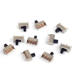 10Pcs 12mm Vertical Slide Switch SPDT 1P2T with 3 Pins PCB Panel for Arduino Pack of 10