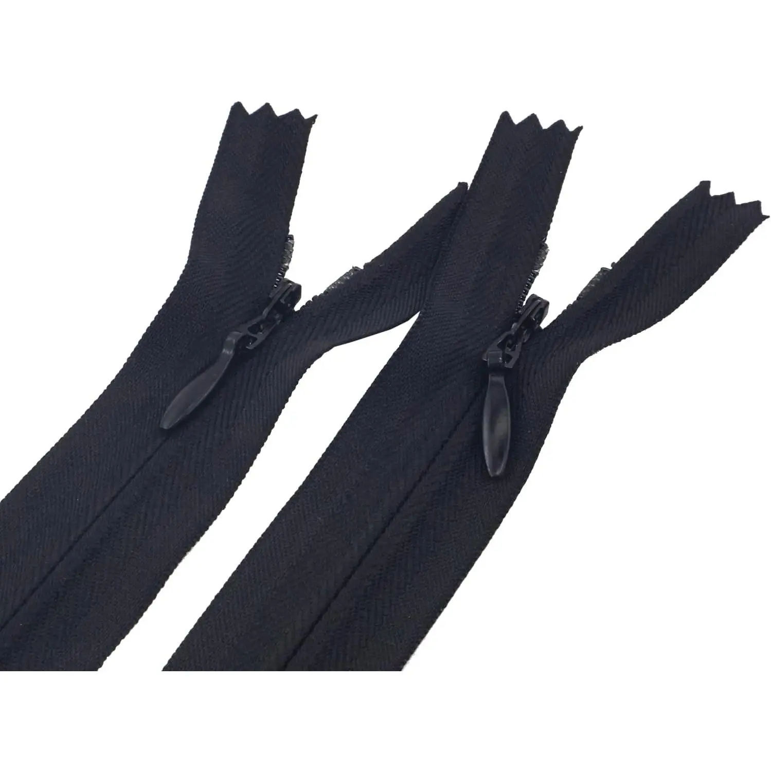 2 count 7 Inch Black Invisible Zippers, #3 Nylon Coil Zippers for Sewing, Crafts, Pillows, Tailor (Black 7" 2 count)