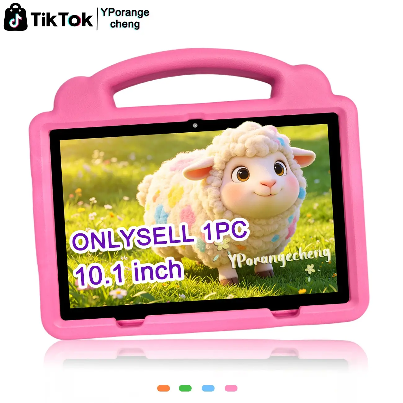 #SummerFind 10.1 Inch Octa-Core Educational Tablet, 1280×800 HD IPS Screen, 5G WiFi, dual cameras, parental control & protective case, for study work entertainment, blue pink green, great teen birthday Christmas gift, USB cable included, no adapter