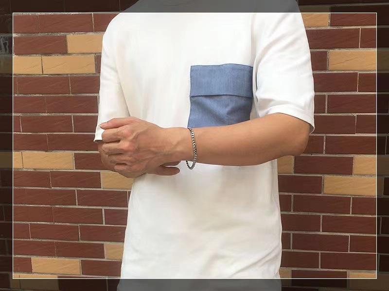 Cuban chain bracelet men's hip-hop high street accessories hiphop cold trendy cool titanium steel couple jewelry