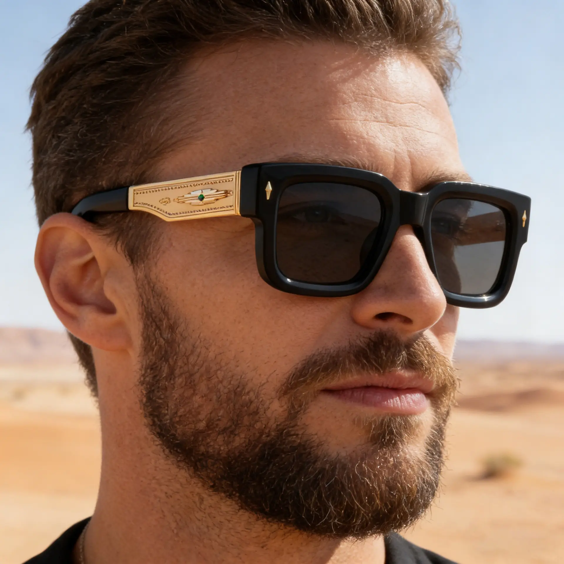 Men's Retro Square Sunglasses, Full Rim Trendy Street Style Frames with UV Blocking Dark Tint for Outdoor Use, Street Style Sunglasses, Trendy Fashion Shades, Uv Blocking Sunglasses