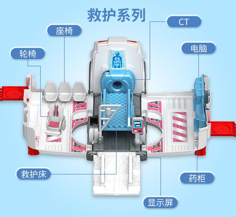 Penglebao Children's Ambulance P925-A Storage Reinforcement Toy Car Simulation Model for Boys, One-piece Dropshipping with Free Shipping