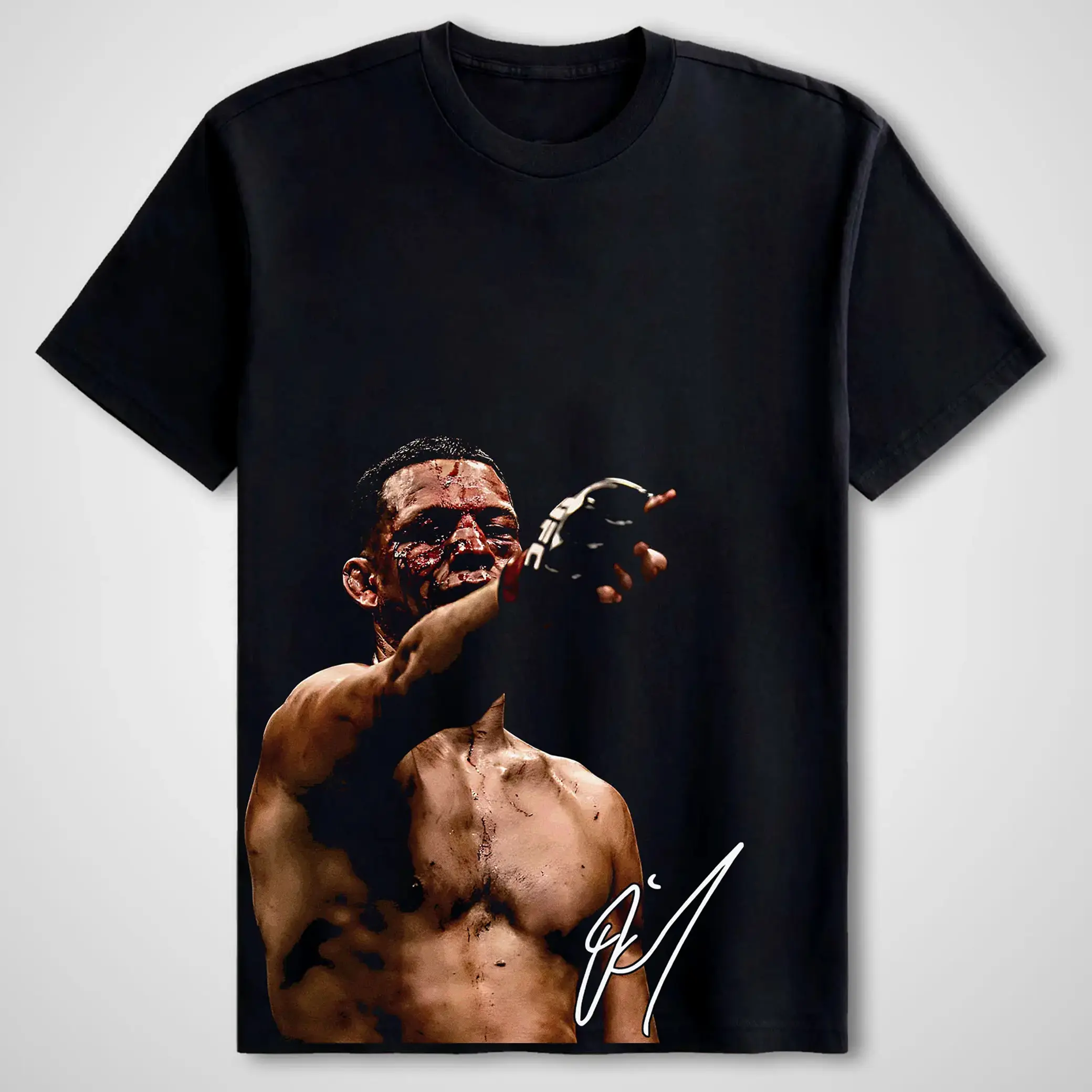 Men's MMA Graphic T-Shirt, Vintage Combat Sports Tee, Diaz Fan Tee, Short Sleeve Cotton Shirt, Casual Fight Fan Style