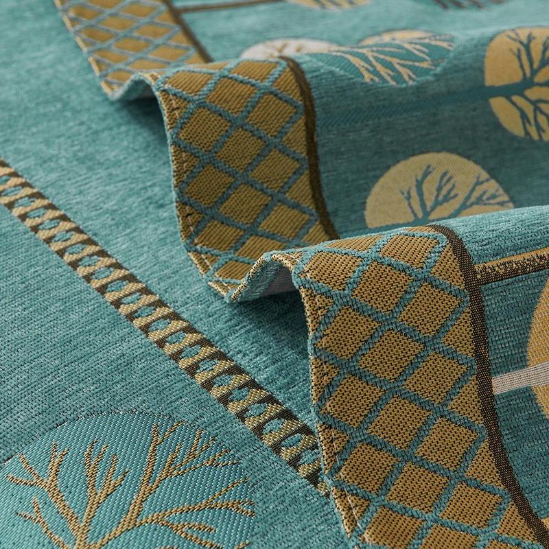 Boho Style Chenille Sofa Cover, Elastic Sofa Slipcover, 1 Count Geometric Embroidery Design, Soft Sofa Protector for Bedroom Office Living Room #TOP PICKS