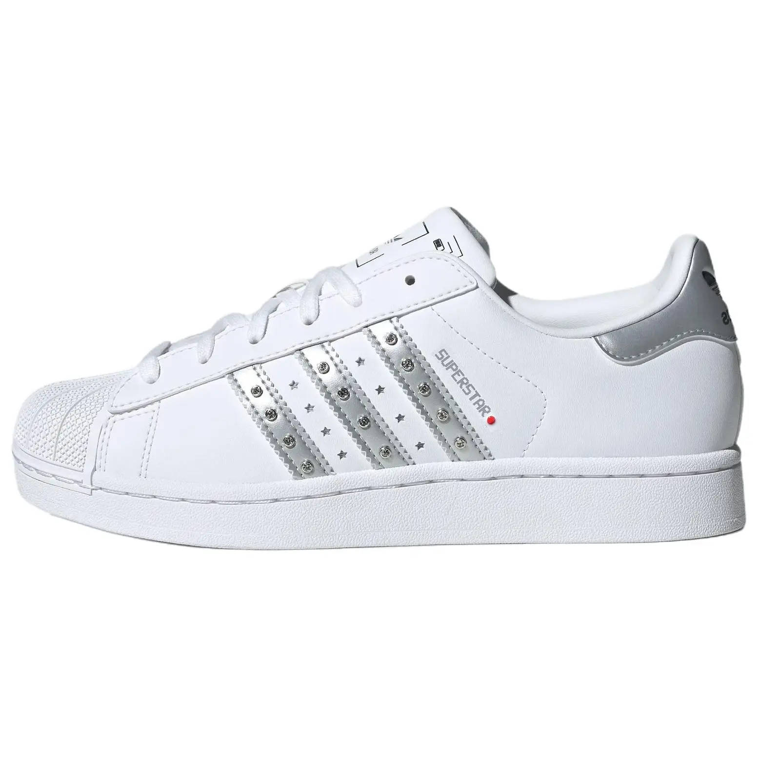 adidas Wmns Superstar 2 'Cloud White Silver Metallic Bright Red' JR4505