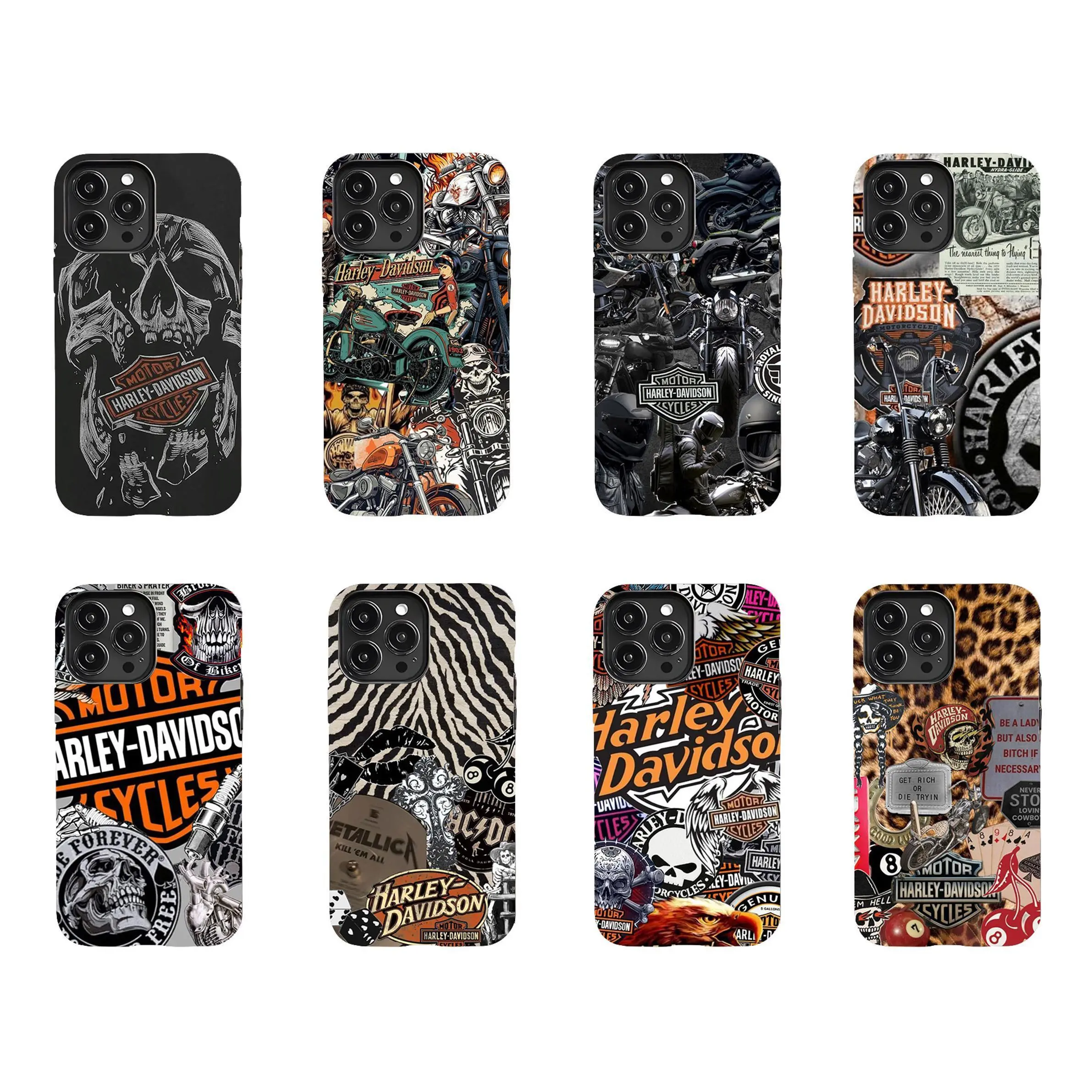 Black Motorcycle Motor Themed Phone Case Premium Matte Texture, Protection, Shockproof, Anti-Drop, Anti-Fingerprint For IPhone 17-11, Pro Max, Pro Plus, and Samsung S26-22 Protection Safety