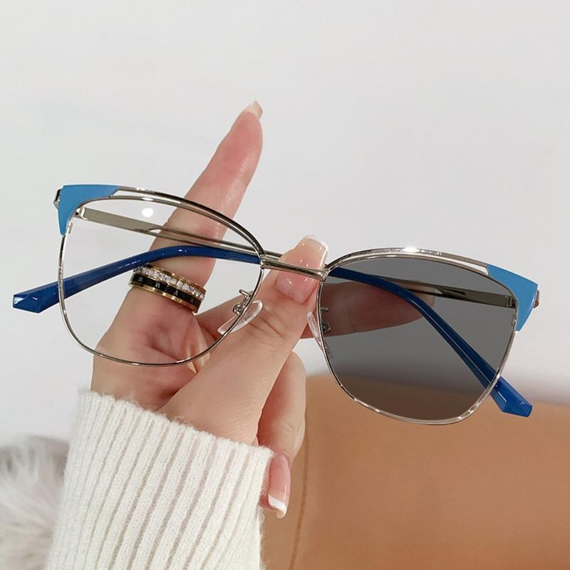 2026 New Arrival Unisex Retro Y2K Anti-Blue Light Glasses – Color-Changing Lightweight Frame for Office & Study