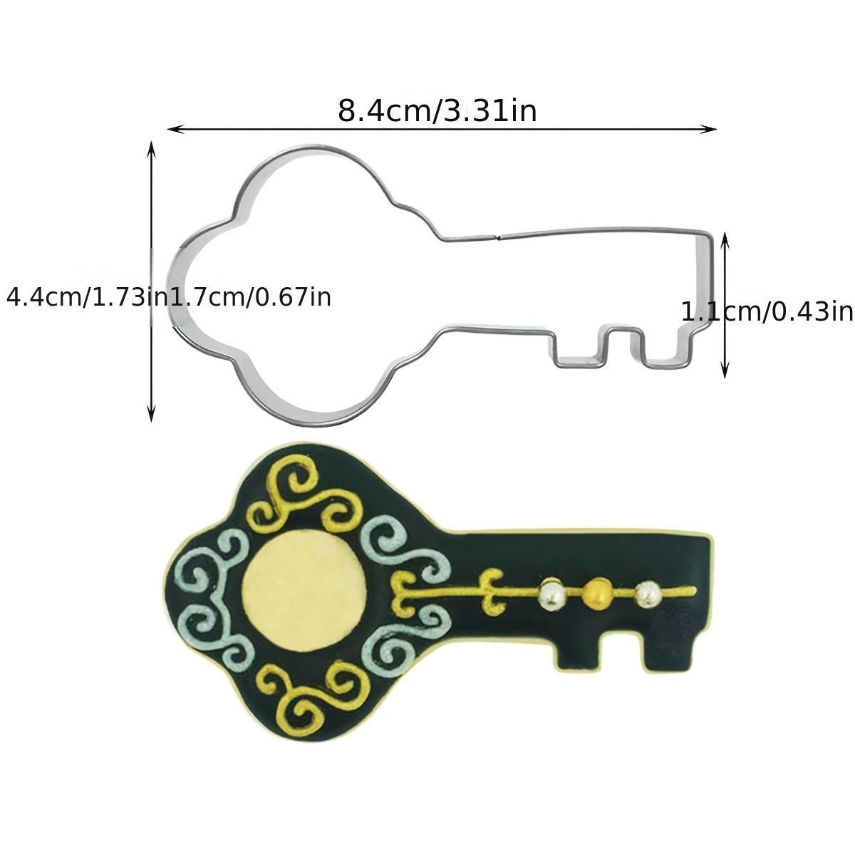 Key-Shaped, Stainless Steel Cookie Cutters That Are Easy to Release, Perfect for Home Baking And Treats for Bakeries, Suitable for Both Clay And Baking, Ideal for Wedding, Valentine'S Day, And Birthday Party Decorations
