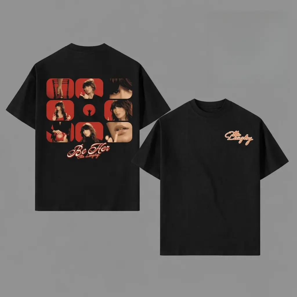 Ella Langley Be Her Collage Graphic T-Shirt, Oversized Cotton Tee, Country Music Aesthetic Shirt, Western Style Streetwear Unisex Fitness Ladies