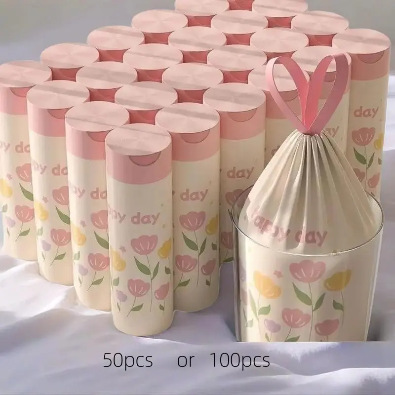 Lavender Scented Thick Large Drawstring Trash Bags, Multi-Purpose Disposable Storage Bags, Kitchen, Bathroom, Bedroom, Living Room, Toilet