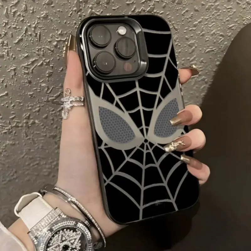 Cool Spider Man pattern design phone case suitable for iPhone 17 Pro Max 16E 15 Pro 14Plus 13 12 11 anti drop protective case