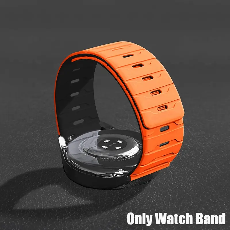 Adjustable Magnetic Watch Band, Silicone Strap for Smartwatches, Smartwatch Accessories, 20mm/22mm Quick Release, Compatible with Galaxy Huawei Xiaomi Redmi Garmin Bracelet