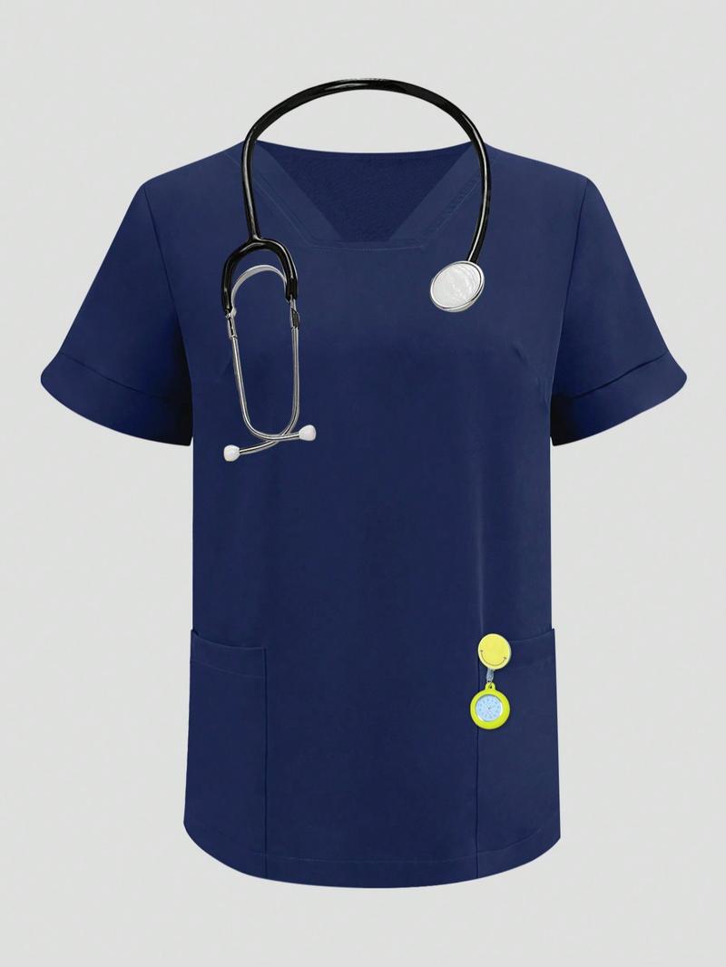 Cimmuovere Women's Solid Color Flare Leg Pants & Top Two-Piece Set, Casual Comfy Breathable Workwear & Uniforms for Women, Women's Uniforms for Summer, Business Attire Clothes Cimmuovere Women's Solid Color Flare Leg Pants & Top Two-Piece Set, Casual Comfy Breathable Workwear & Uniforms for Women, Women's Uniforms for Summer, Business Attire Clothes