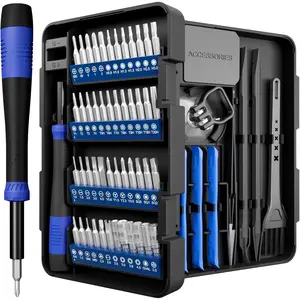 Small Precision Screwdriver Set 64-piece with Torx, Triwing, Pentalobe, Electronics Repair Tool Kit  Computer, PC, Laptop, Macbook, Tablet, Phone, PS5, XBOX, Switch, Glass, Ring Doorbell