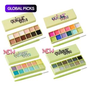 colour cases cosmetic paint palette & spatula brush, made by mitchell, festival gift, professional makeup tool for girls, eyeshadow palette makeup set, valentine's day gift, makeup set kit, natural look makeup products, highly pigmented palette