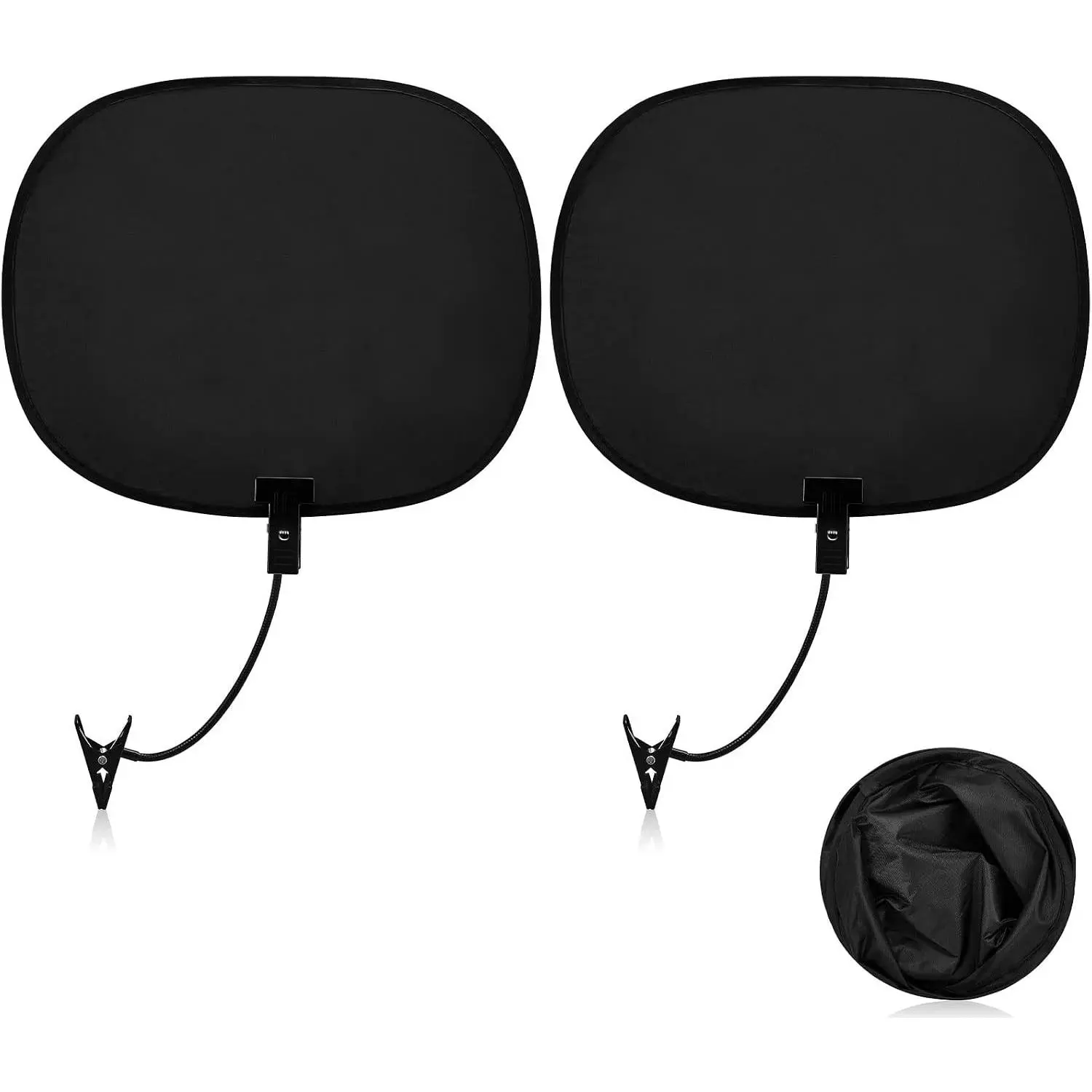 2 Pcs Laptop Sun Shade Black, Monitor Visor with Adjustable Clips, Fits Notebooks for Beaches, Patios, Strollers & Pet Areas - Reduces Glare & Keeps Screen CoolGift