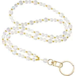 Beaded Teacher Lanyard with ID Holder Cute Retractable Lanyards for Women for Id Badges  Nurse Offices