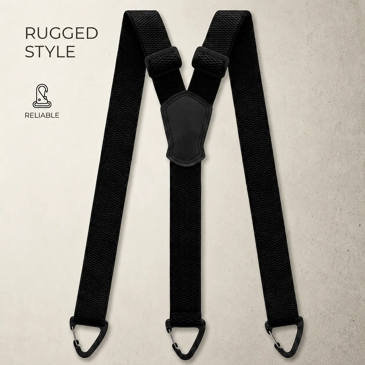 Men's 1.5" Tactical Hidden Suspenders for Under Clothes - Heavy-Duty Concealed Elastic Braces with 3 Quick-Release Snap Loops for Outdoor, Work & Gear