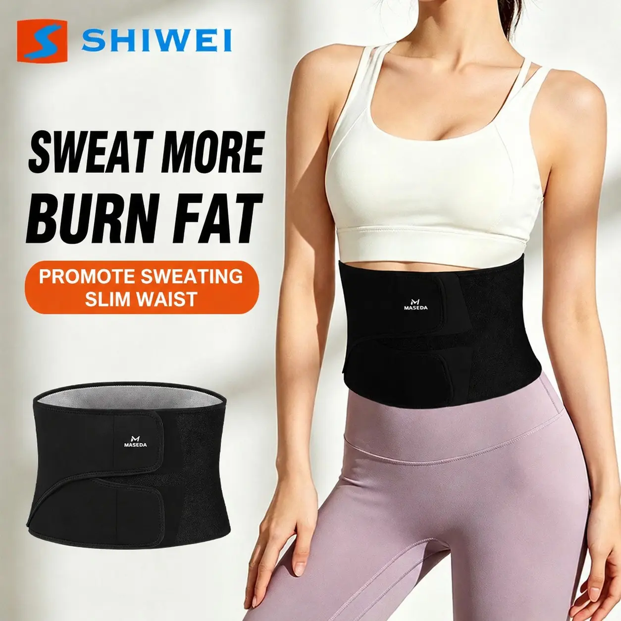 Pointseek Waist Trimmer Belt for Women & Men, Premium Sweat Belt for Stomach Gym Workout, Adjustable Non-Slip Neoprene Exercise Band