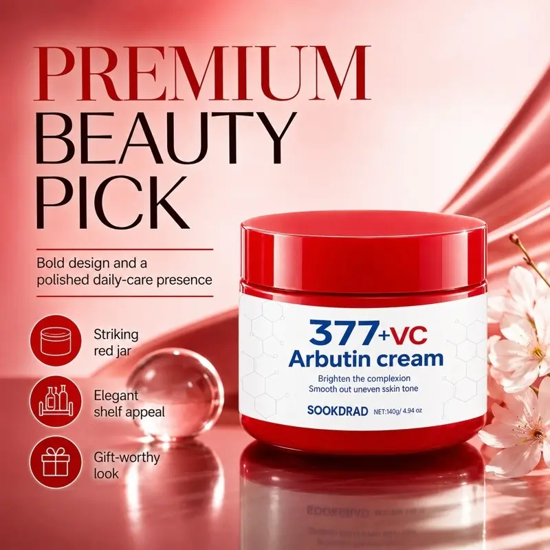 377 VC Arbutin Cream, brighten complexion, smooth uneven skin tone, daily skincare, 140g, Daily Brightening Formula