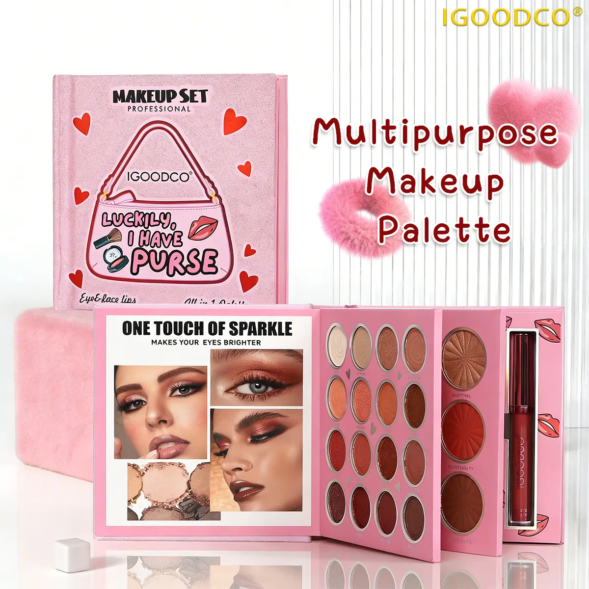 IGOODCO (IG3313) high gloss matte eye shadow powder box birthday makeup book multi color